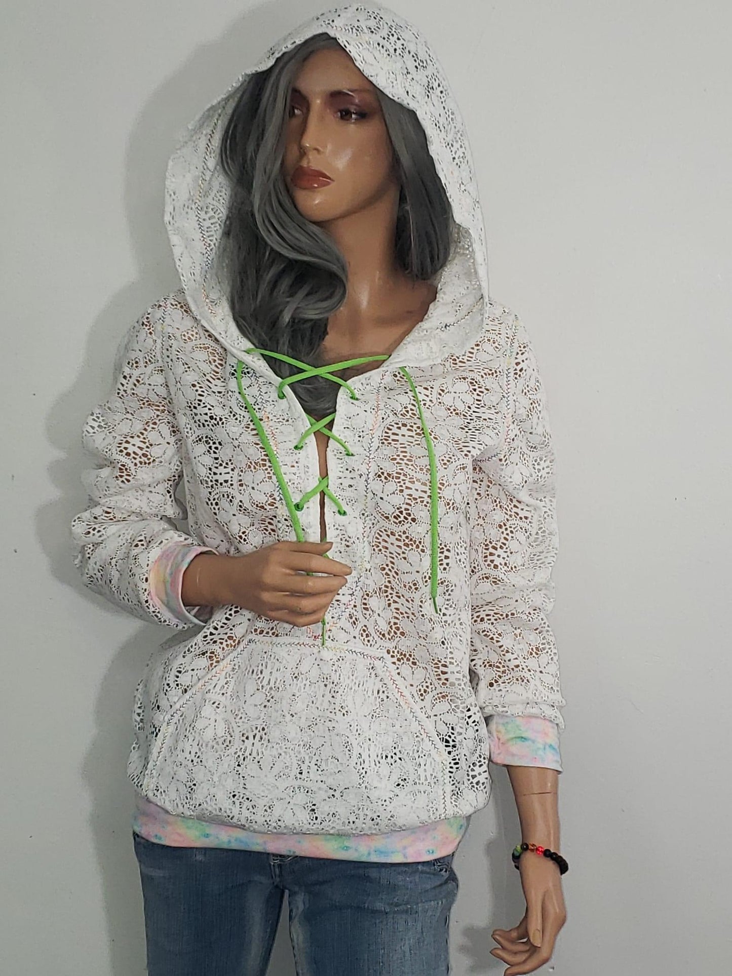 Rainbow Lace Hoodie (M)