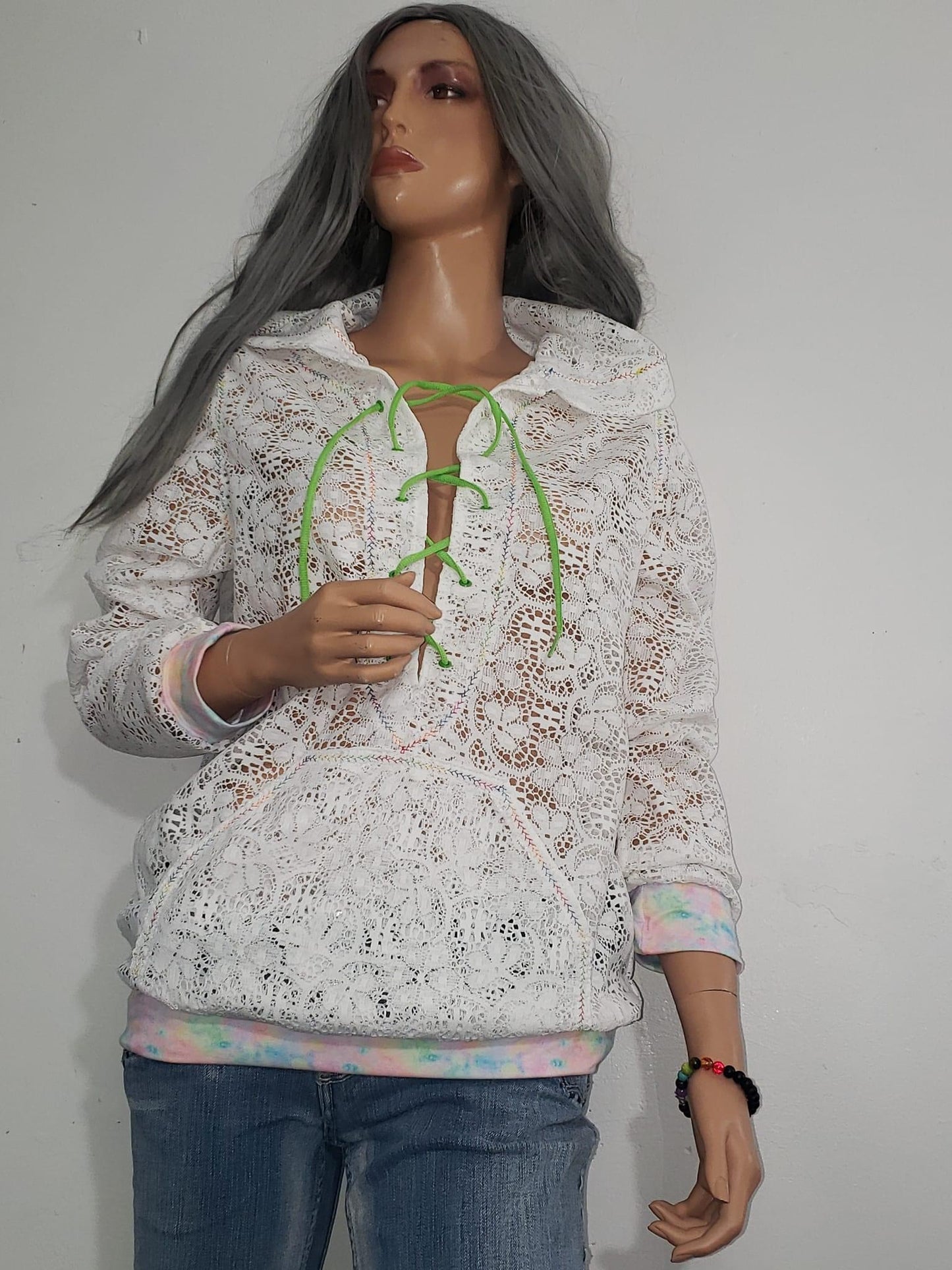 Rainbow Lace Hoodie (M)