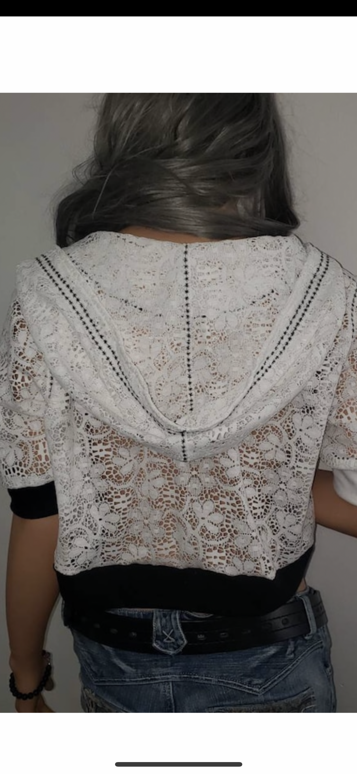 Lace Crop Hoodie