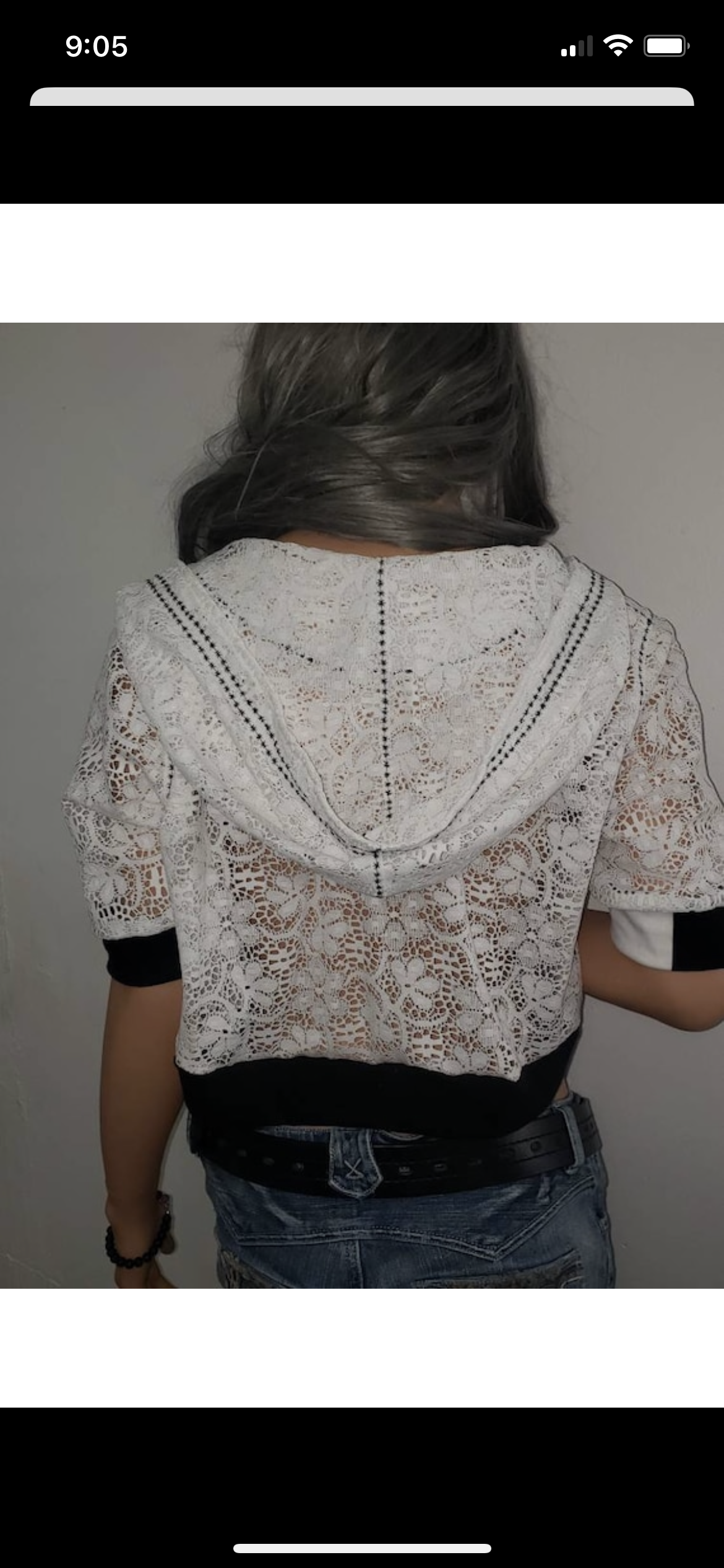 Lace Crop Hoodie